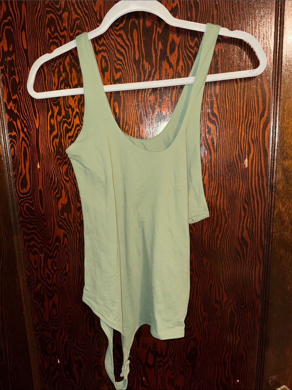 Sleeveless Sage Green Off the Shoulder Bodysuit Women’s